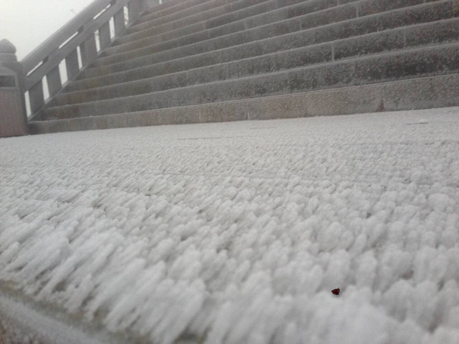 băng tuyết tại đỉnh fansipan, khung cảnh phủ đầy tuyết ở fansipan