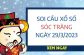 Soi cầu xổ số Sóc Trăng ngày 29/3/2023 thứ 4 hôm nay