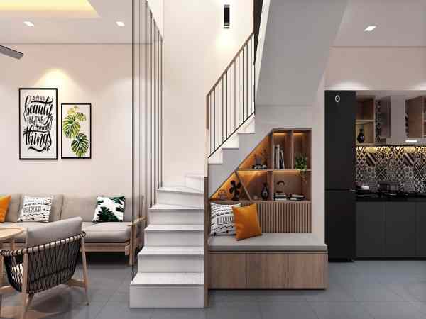 Cần lưu ý gì khi trang trí bậc Tam cấp trong phòng khách