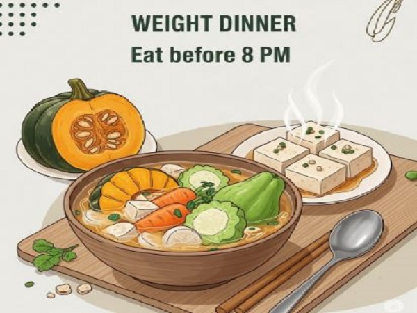 Thực đơn giảm cân của Triệu Lộ bữa tối (18h30 – 19h30)